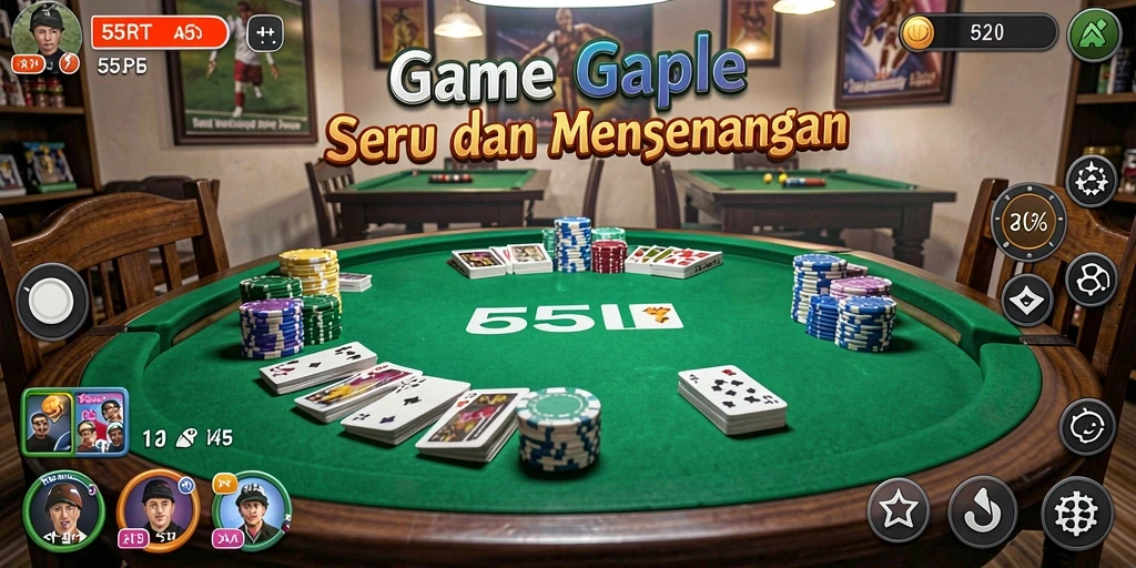 Tampilan gameplay Gaple yang seru dan interaktif.