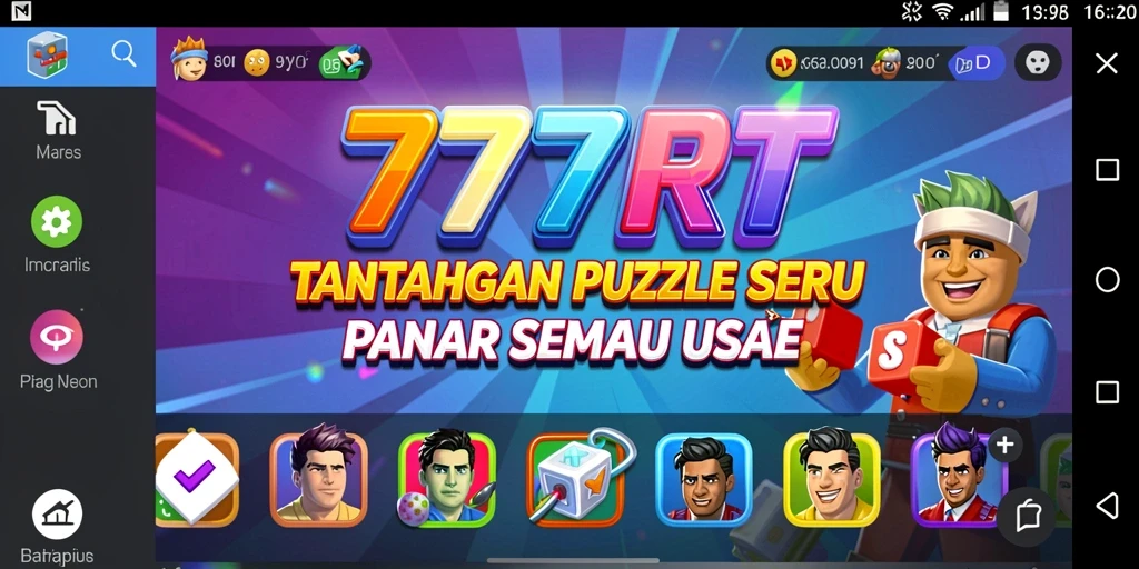 Tampilan gameplay menantang dari game Puzzle 777RT.