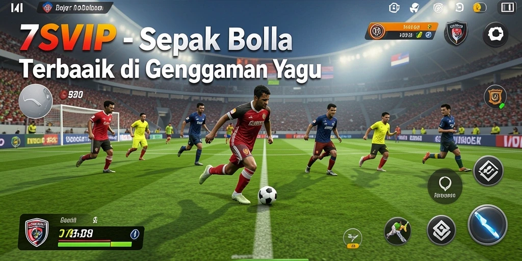 Tampilan grafis menarik dari gameplay sepak bola di 7SVIP.