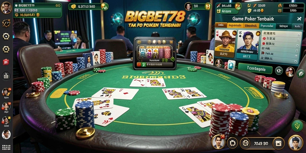 Tampilan gameplay menarik dari BIGBET78 dengan fitur poker inovatif.