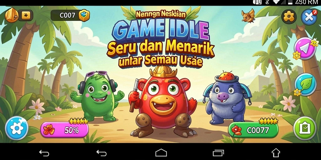 Gameplay seru dan strategis di C0077 dengan tampilan grafis yang menarik.