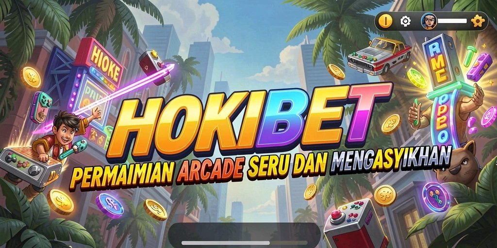 Tampilan seru gameplay HOKIBET dalam aksi Arcade yang menegangkan.