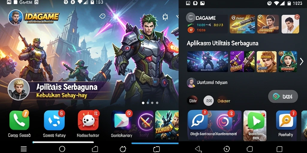 Tampilan menarik dari aplikasi IDAGAME untuk mempermudah pengelolaan tugas.