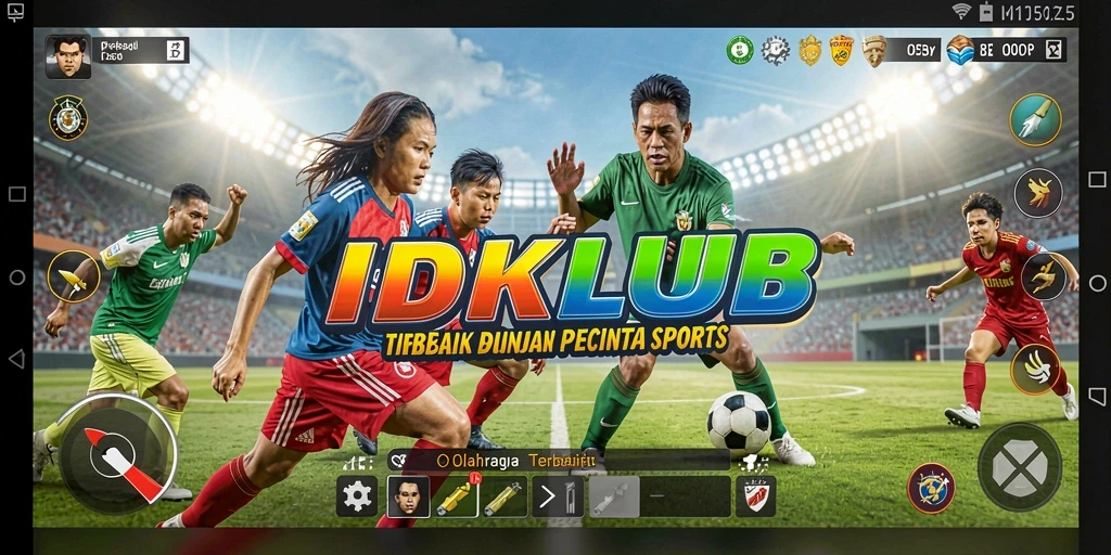 Tampilan menarik dari gameplay olahraga di IDKLUB.