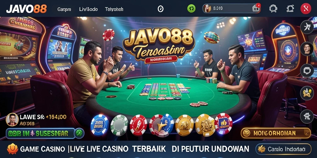 Tampilan gameplay Live Casino yang mendebarkan dalam aplikasi JAVO88.