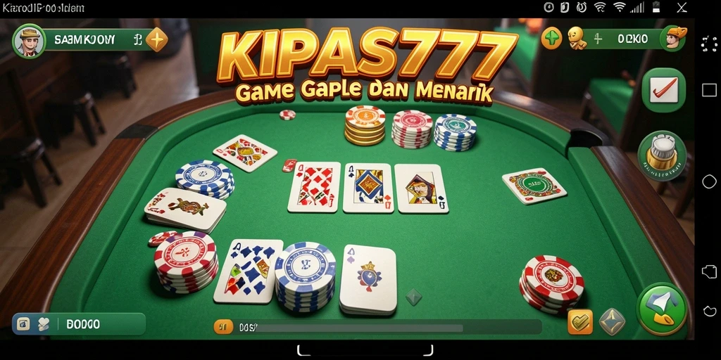 Screenshot menunjukkan gameplay menyenangkan KIPAS777 dalam permainan Gaple.