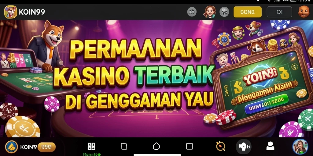 Screenshot gameplay KOIN99 yang menunjukkan keseruan permainan Kasino.