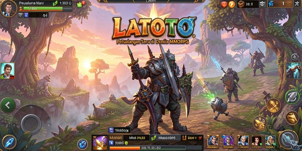 Tampilan gameplay LATOTO dengan karakter dan lingkungan yang indah.