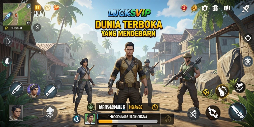 Tangkapan layar gameplay Open World LUCKSVIP yang menarik dan penuh aksi.