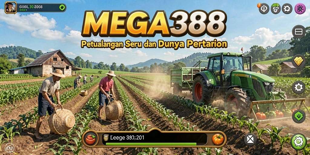 Tampilan gameplay MEGA388 yang menarik dan penuh warna.