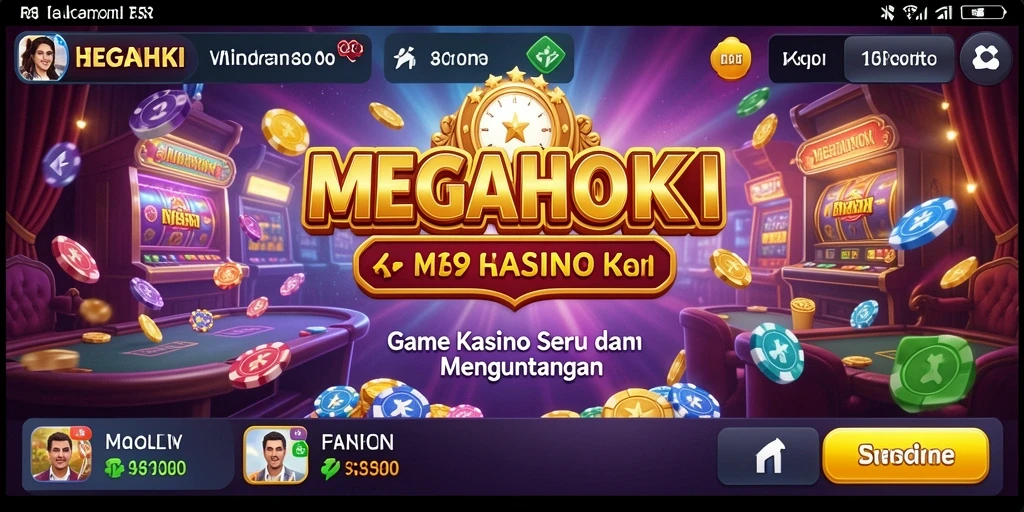 Screenshot utama MEGAHOKI menampilkan gameplay Kasino yang mendebarkan.