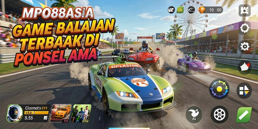Tangkapan layar MPO88ASIA menampilkan aksi balapan yang mendebarkan.