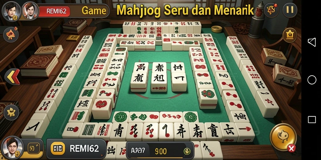 Gameplay Mahjong yang seru dan menantang di REMI62.