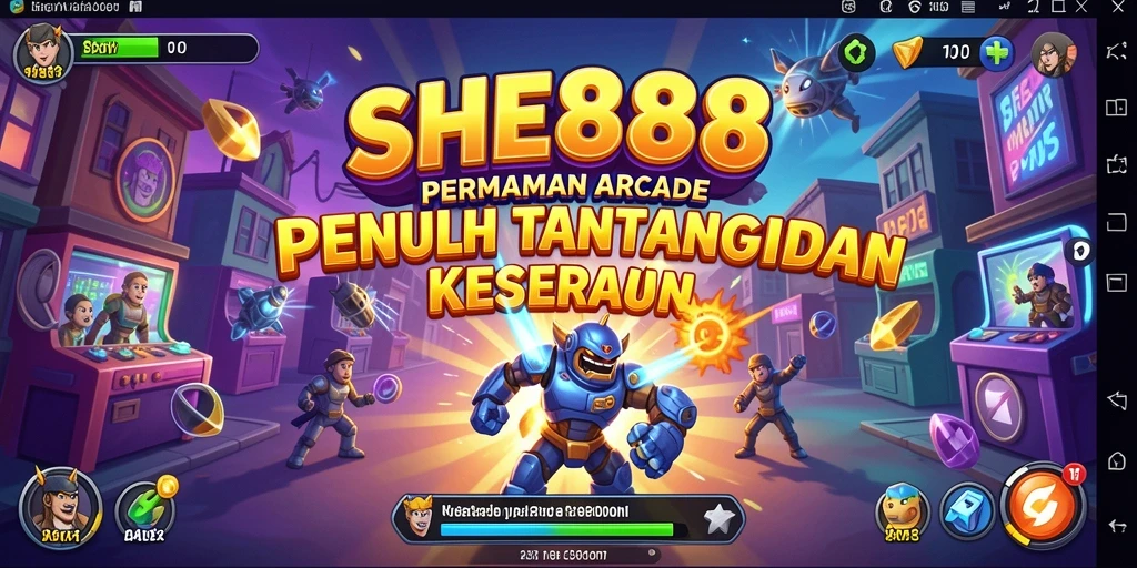 Tampilan gameplay SHE888 yang menegangkan dan penuh warna.