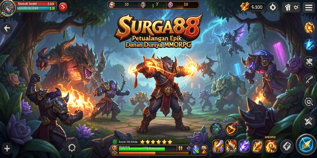 Tampilan gameplay SURGA88 yang memukau di dunia MMORPG.