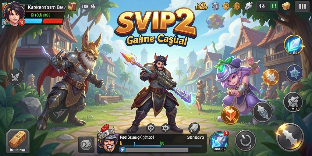 Screenshot SVIP2 menampilkan gameplay yang seru dan penuh warna.