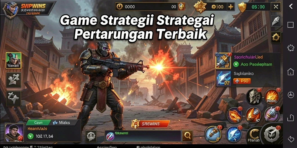 Tampilan seru dari gameplay <strong>SVIPWINS</strong> yang menampilkan strategi pertempuran yang mendebarkan.