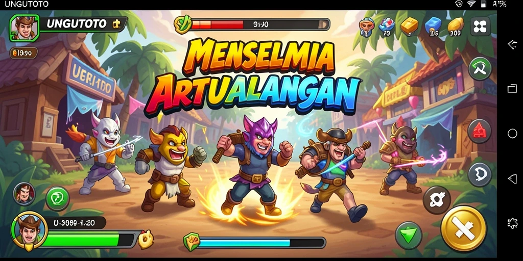Tampilan gameplay menakjubkan di UNGUTOTO yang penuh dengan aksi.